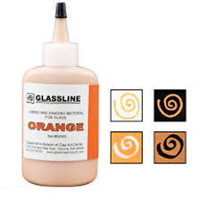 Glassline Fusing Paint - 2 oz. Bottle Pen - Orange
