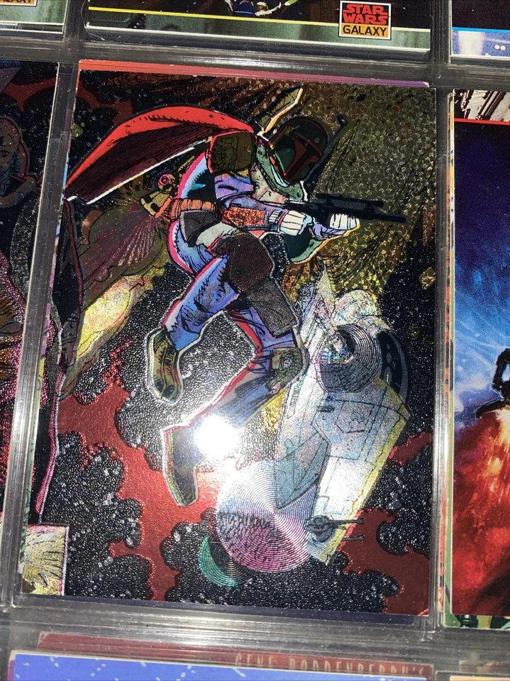 Star Wars Galaxy Series 2 1994 Topps Boba Fett Etched Foil Chase Card CGC 8 - Image 1 of 1
