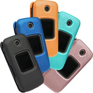 Grid Texture Snap-On Protective Case Slim Cover for Alcatel Smartflip, Go Flip 3 - Picture 1 of 39