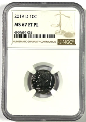2019D Roosevelt Dime MS67 FT Proof Like! - Image 1 of 4