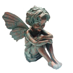 Home Styles Caroline Fairy 96108 Large Sitting Statue Bronze Patina, 12" H - Picture 1 of 5