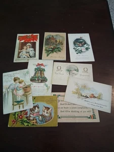 KONVOLUT 8 ALTE WEIHNACHTSPOSTKARTEN UND 1 WEIHNACHTSKARTE - Bild 1 von 12