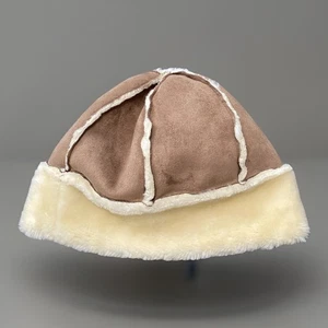 UBi Mütze Bucket Unisex Einheitsgröße braun Wildlederimitat Kunstfellfutter Winter - Bild 1 von 8
