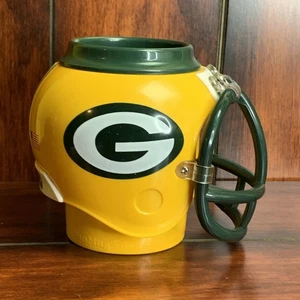FanMug Green Bay Packers Helmet Shape Insulated Cup Can Holder NFL Football 2 Pc - Picture 1 of 5