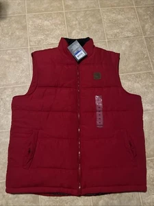 Field & Stream Vest Adult XL Red Quilted Sportsman Outdoor Full Zip Men NWT - Picture 1 of 9