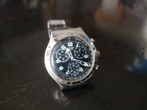Swatch Irony Chrono Quartz Stainless Steel Mens Watch Swiss Made Vintage - Picture 1 of 3
