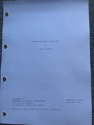 Ferris Bueller's Day Off Script. - Image 1 of 2