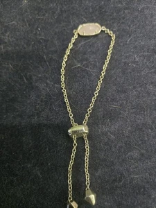 Kendra Scott Pink Quarz Armband verstellbar Pave Kristall goldfarben Damen - Bild 1 von 3
