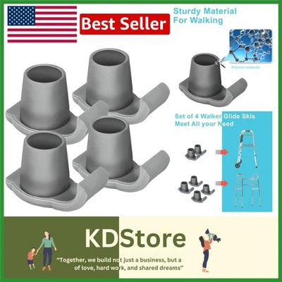Pacote com 4 deslizadores de esqui universais para idosos - Imagem 1 de 4