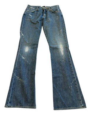 Pantalones de mezclilla y tela de papel para mujer vintage desgastados 28 Ripper 34546 cremallera bohemio Foto 1 de 4