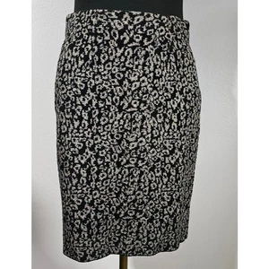 NWT J. McLaughlin Women's Black Metallic Gold Parlor Jacquard Knit Mini Skirt S - Picture 1 of 7