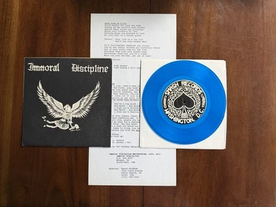 Immoral Discipline 7” BLUE Oi Punk Skinhead DC Iron Cross Forced Reality - Image 1 of 4