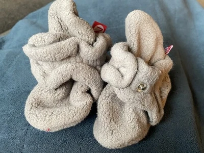 Botines de bebé Zutano gris polar unisex broches de presión en los tobillos 6 meses Foto 1 de 3