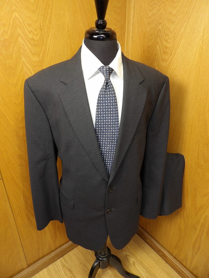Traje Para Hombre Brooks Brothers 44r 38 x 30.5 Gris Oscuro Lana Lycra T-#36 Foto 1 de 4
