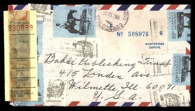 Mayfairstamps Uruguay 1985 Reg Maldonado a Wilmette IL reclamo cheque cubierta aau_53 Foto 1 de 2