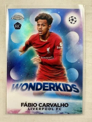 Fabio Carvalho 2022-23 Topps Chrome UEFA Wonderkids Refractor RC Liverpool - Image 1 of 2