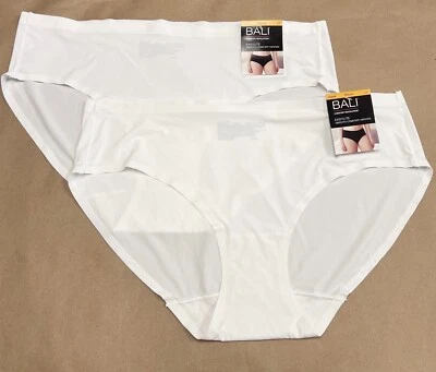 Bali Easylite Hipster Panty L 7 LARGE 2 Pack Panties DFEL63 Seamless Underwear - Image 1 of 4