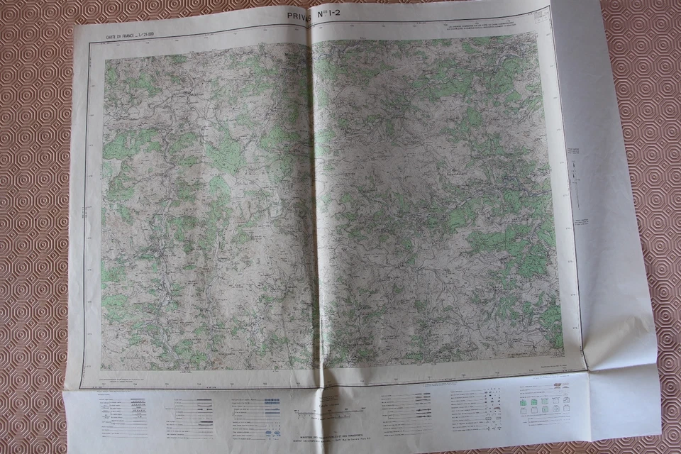Carte de France 1/25000 Privas n° 1-2. Institut Géographique National. 1957 - Photo 1/1