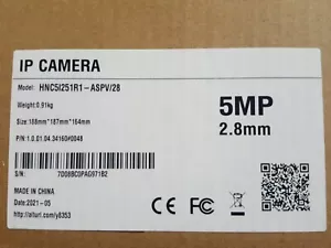 IP CAMERA HNC5I251R1-ASPV/28 5MP 3 in 1 Fix focal IR Dome WizMind Network Camera - Picture 1 of 4