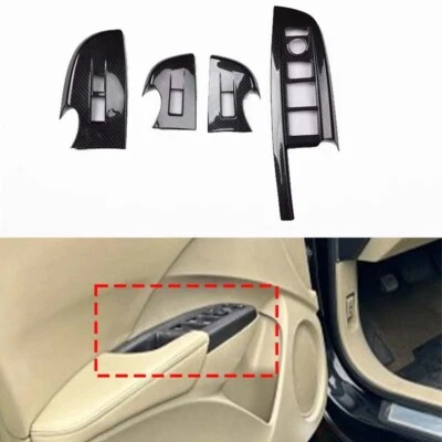 Fibra de carbono para Acura RDX cubierta embellecedor 4* 2013-2016 puerta interior ventana interruptor elevador Foto 1 de 4