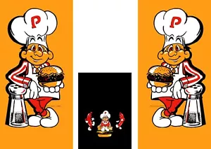 Juego de 3 piezas de gráficos laminados de alta calidad Burgertime Arcade Side Art - Imagen 1 de 1