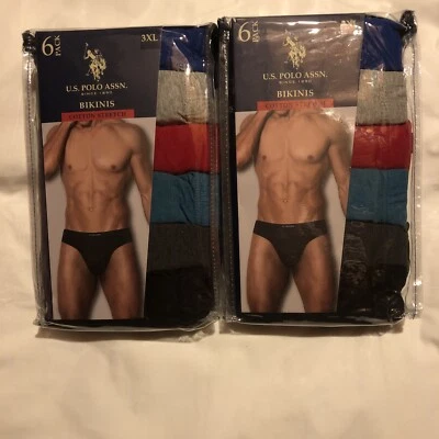 Lote de 2 unidades 6. EE. UU. POLO ASSN. ROPA INTERIOR BIKINI HOMBRE ALGODÓN ELÁSTICO,3XL (48-50) Foto 1 de 3