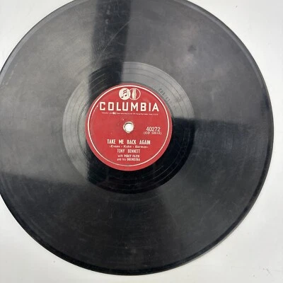 Tony Bennett Cinnamon Sinner / Take Me Back Again 78 RPM 10" Record - Image 1 of 4