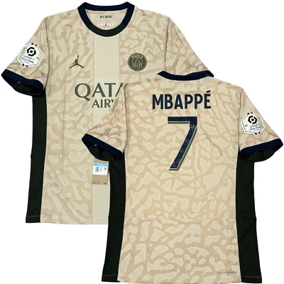 2023/24 PSG Auténtica Cuarta Camiseta #7 Mbappé Mediana Jordan Jugador Edición Cuarta Kit Foto 1 de 4