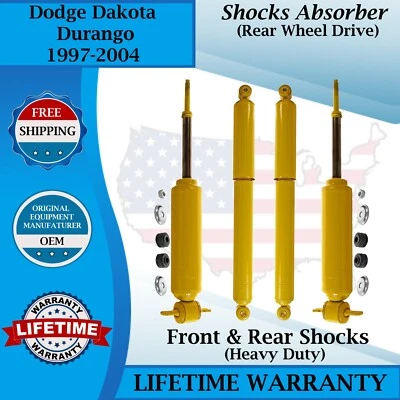 Amortiguador delantero y trasero Monroe OEM para Dodge Dakota/Durango 1997-2004 2x2 HD 10 años Wa Foto 1 de 4