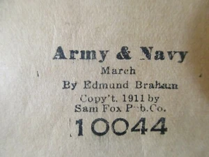 Supertone Player Piano Music Roll 10044 Army & Navy March 1911 - Picture 1 of 4