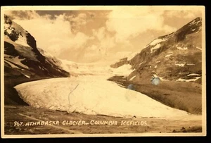 RPPC Athabaska Glacier Columbia Icefields Athabasca Alberta 1949 Byron Harmon - Picture 1 of 2