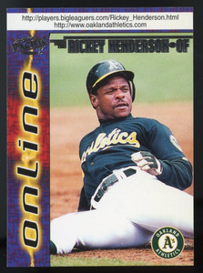 1998 Pacific Online #533 Rickey Henderson Oakland A's Athletics