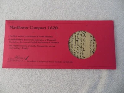 Reproduction of the Mayflower Compact 1620, New - Image 1 of 2