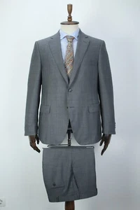 Recent PAL ZILERI Gray Windowpane WOOL Modern Suit 54IT 44US/UK 40X33 - Picture 1 of 17