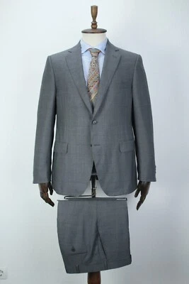 Recent PAL ZILERI Gray Windowpane WOOL Modern Suit 54IT 44US/UK 40X33 - Image 1 of 4