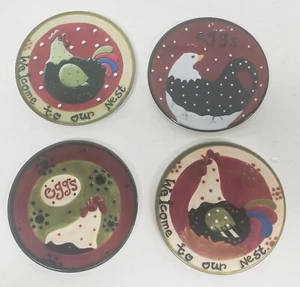Set 4 diversi sottobicchieri in ceramica, con supporto in sughero, 4", GALLI E MESSAGGI, intelligenti - Foto 1 di 11