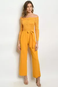 Women's jumpsuit rompe lace off shoulder size LARGE - Picture 1 of 3