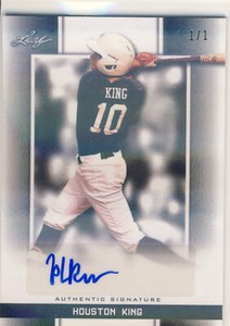 HOUSTON KING 2019 Leaf Perfect Game PG Black SHIMMER AUTO /1 KENTUCKY
