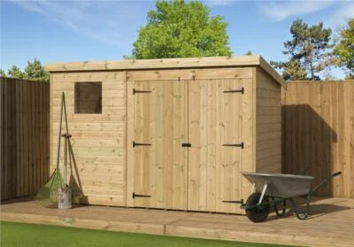 Empire 4000 Pent Garden Shed Wooden 10X8 12X8 14X8 SHIPLAP PRESSURE TREATED TONG - Image 1 of 4