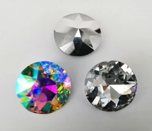 10pcs 30mm Large Stone Rhinestone Crystal Withcford Faceted Glass Jewels - Picture 1 of 4