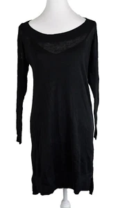 Victoria Secret Women's Scoop Neck Knit Sweater Dress Shift Long Sleeve Black XS - Picture 1 of 6