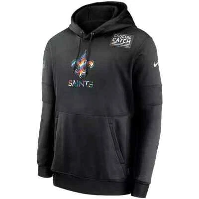 New Orleans Saints Nike Crucial Catch Sideline Performance Pullover Hoodie CC - Image 1 of 3