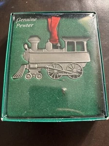 Genuine Pewter Personalized Train Ornament - Picture 1 of 3