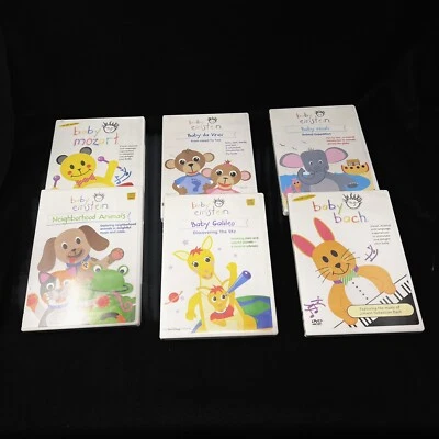 Baby Einstein Dvd Lot of 6 Disney Baby Da Vinci Mozart Bach Noah Classical Music Foto 1 de 4
