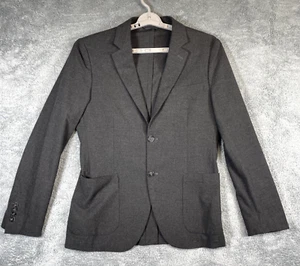 Calvin Klein Blazer Men 38R Gray Unlined Chore Coat Sport Jacket Stretch Casual - Picture 1 of 15