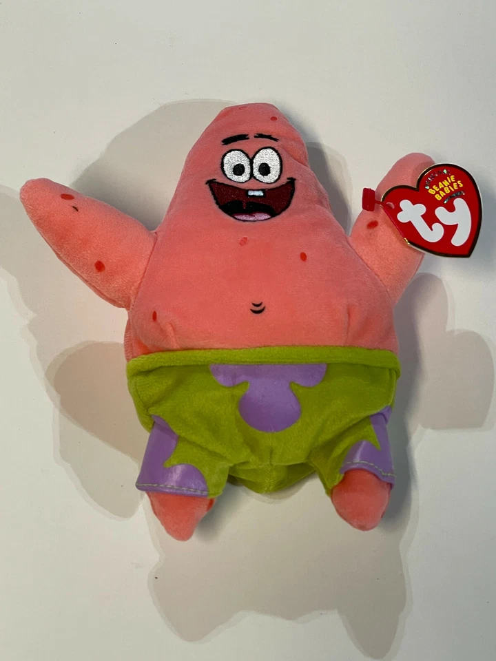 Patrick Starfish Best Day Ever Beanie Baby Spongebob Stuffed Animal Ty 40467