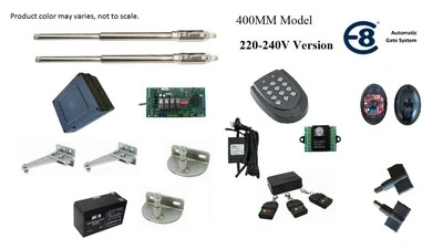 E8 400MM 220-240V Automatic Dual Swing Gate Opener with Keypad & Safety IR Beam - Image 1 of 4