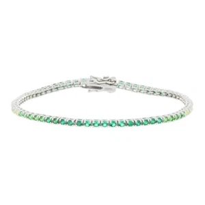 URANIA PREZIOSI - Bracciale Tennis in argento con brillanti da 2 mm - 18 cm - Picture 1 of 2