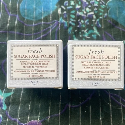 LOTE DE 2 esmaltes faciales Fresh Sugar (tamaño de viaje) 0,5 oz./15 g ea nuevos en caja🍑 Foto 1 de 2