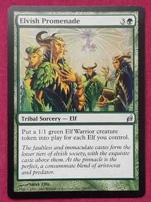 Magic The Gathering LORWYN ELVISH PROMENADE green card MTG - Image 1 of 2